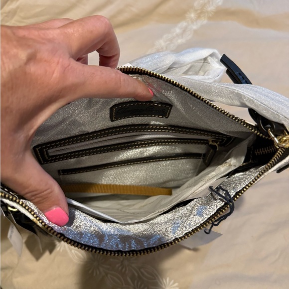 Dooney & Bourke White and Black Holiday Crossbody - Picture 4 of 5